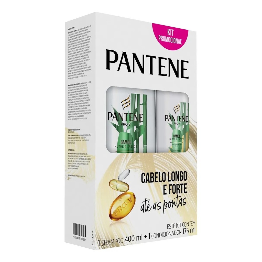 Kit Pantene Pro-v Bambu Shampoo 400ml + Condicionador 175ml