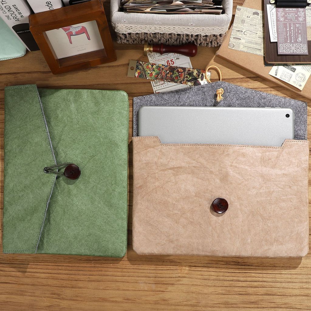 Pasta de papel Dupont retrô à prova d'água Computador empresarial MacBook Pro43 47cm Protetor para Laptop Caso ipad35cm