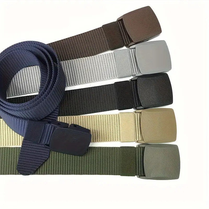 Kit 2 Cintos Masculinos em Nylon 120cm Com Fivela de Engate Rápido Ajustável e Resistente — imagem 2 de 2