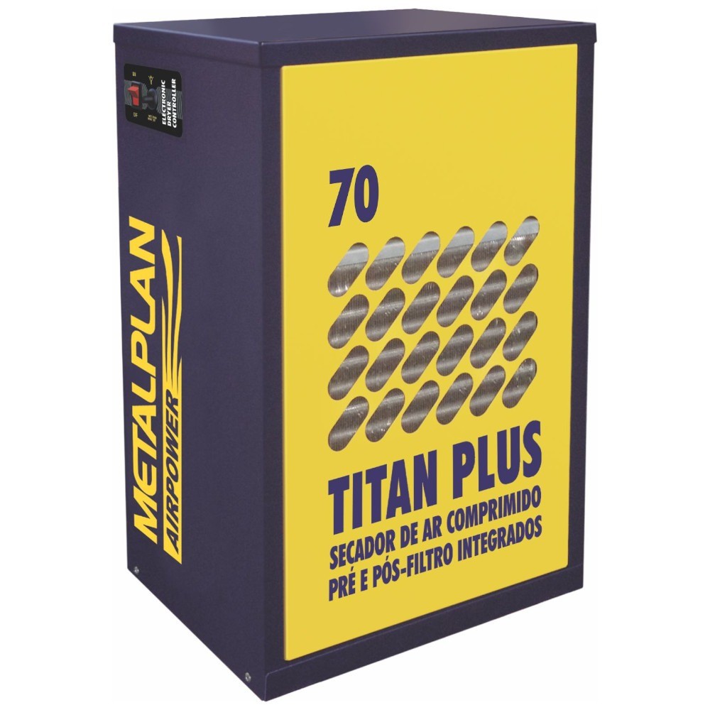 Secador de ar comprimido por refrigeração 70 pcm - Titan Plus 70 - Metalplan (220V)