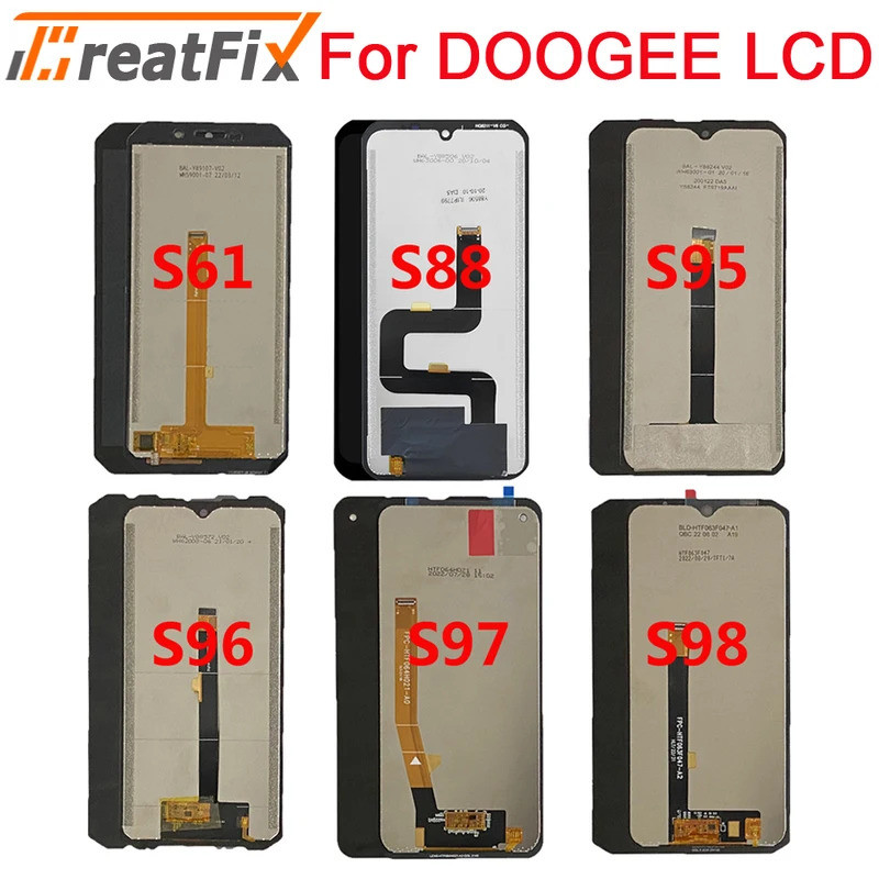Para DOOGEE S40 S80 S41 S51 S61 S68 S88 Pro S96 S90 S97 S98 Tela LCD S86 S88Plus S99 S100 S110 Display