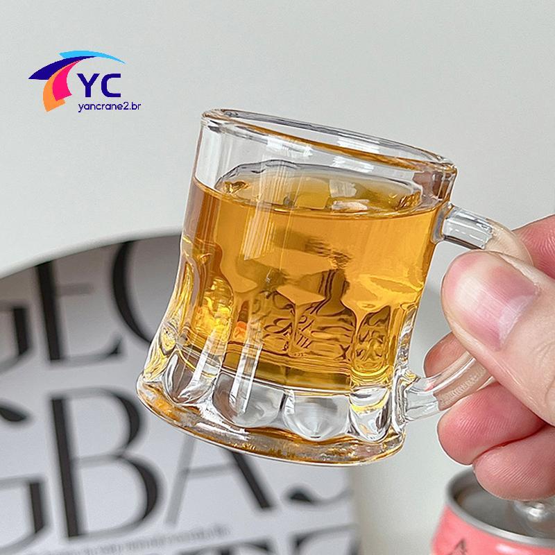 YCBR 50ml Mini Copos De Uísque De Cerveja Cristalina , Óculos Duráveis , Caneca De Café Fofa , Saquê Coreano , Bar De Ja