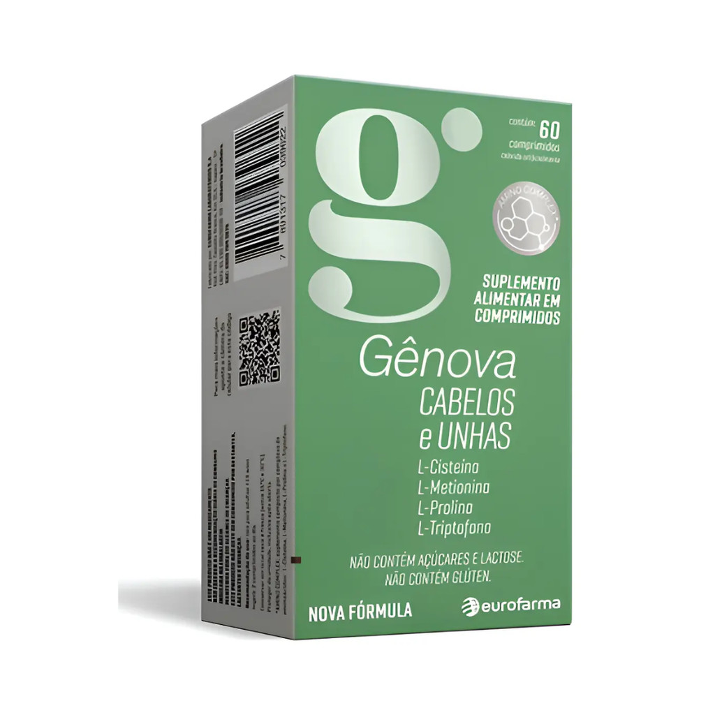 Genova Cabelos e Unhas Suplemento Alimentar 60 Comprimidos