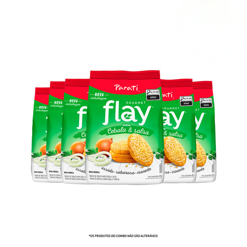 Combo Flay Gourmet Cebola e Salsa 40g 6 unidades