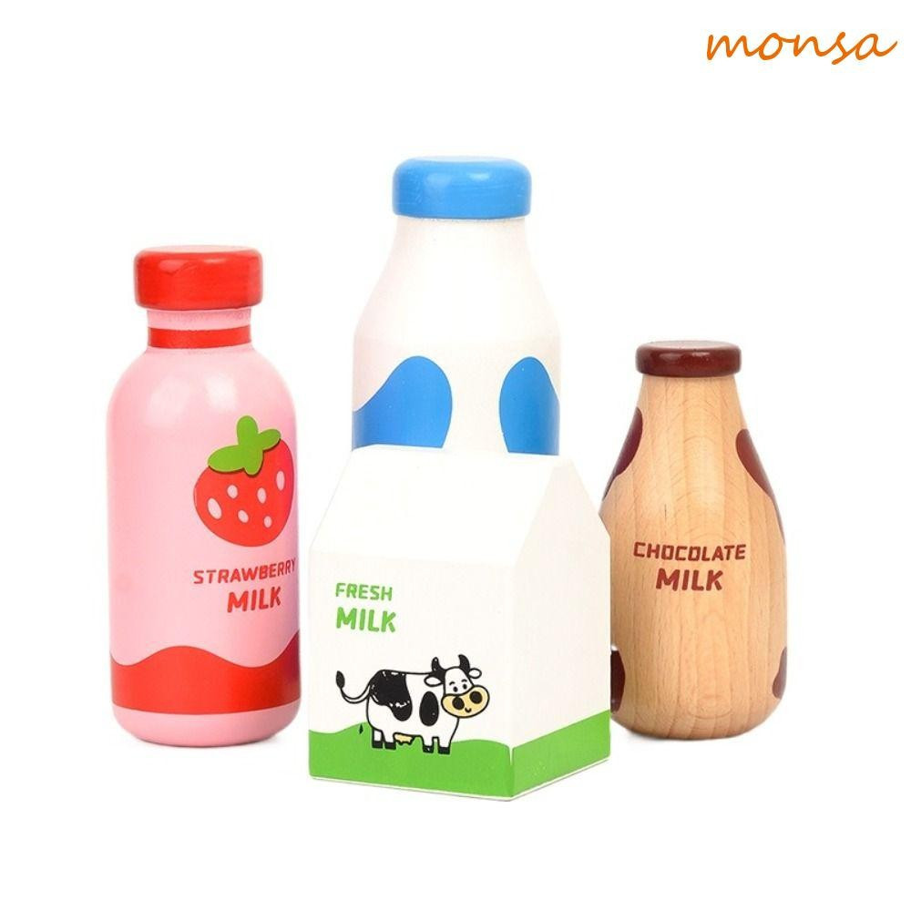 Brinquedo De Garrafa De Bebida MONSA , Brinquedos Educativos De Comida De Cozinha , Simulação De Leite De Aprendizagem