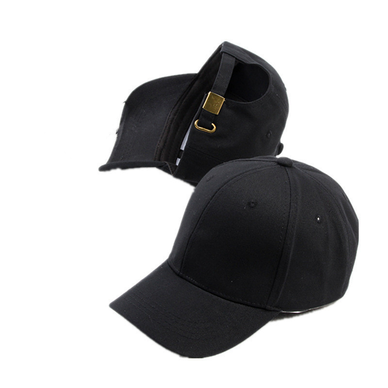 Boné de cor sólida para homens e mulheres, unissex, preto e branco, boné de beisebol com aba curva, casual, de algodão.
