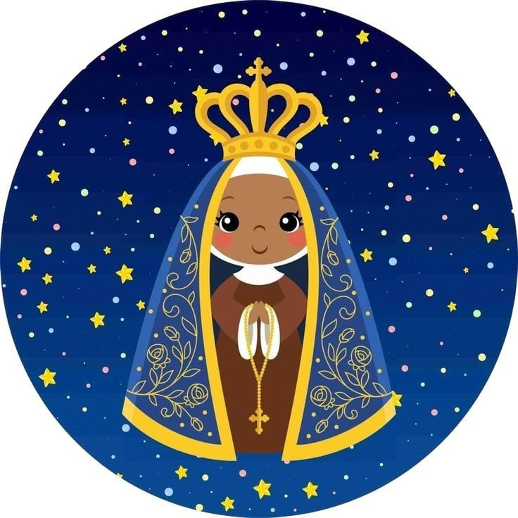 Capa para Painel Redondo 50x50cm Sublimada com Elastico Nossa Senhora Aparecida