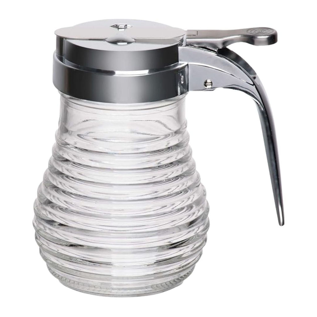 Meleira de Vidro 270ml com Dosador Pote para Mel 12cm