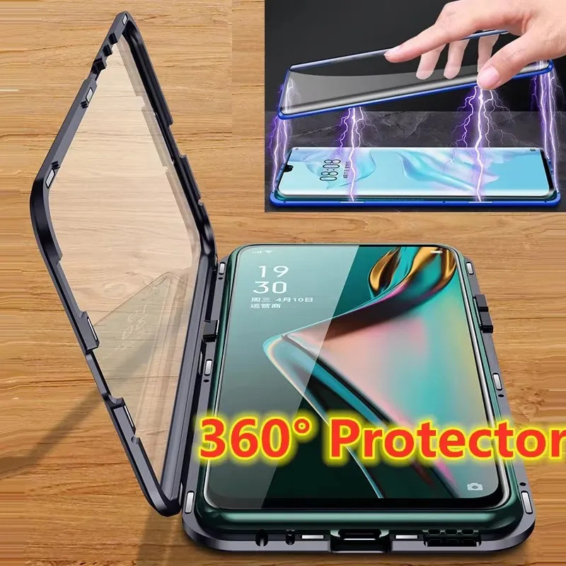 360 Capa De Metal Para Xiaomi 13T Caso Adsorção Magnética À Prova De Choque Dupl