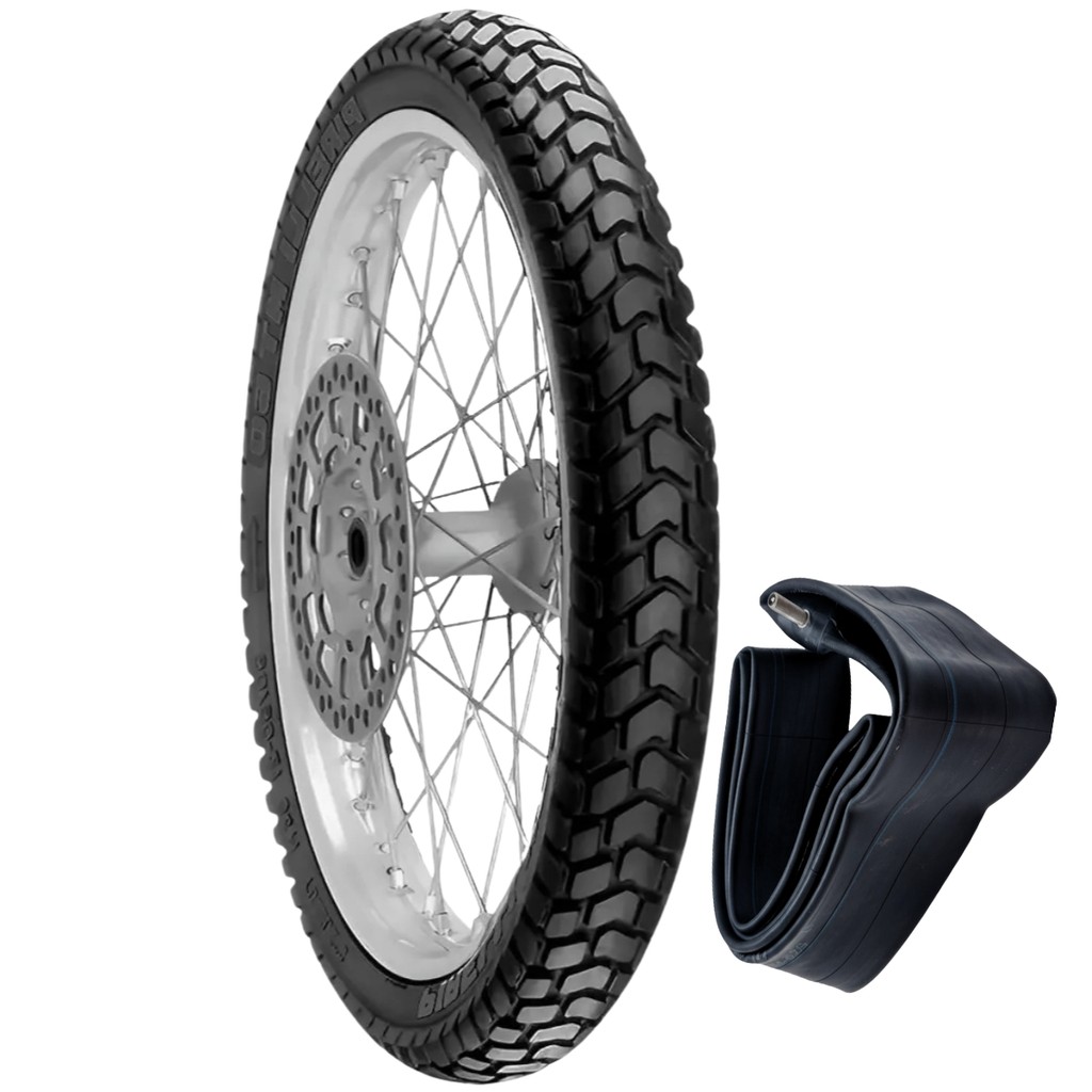 Pneu Pirelli 90/90-19 Bros 150 160 Crosser 150 XRE190 XY150 GY Shineray SHI 175 Fly 150 Mt60 52p + CAMARA DE AR