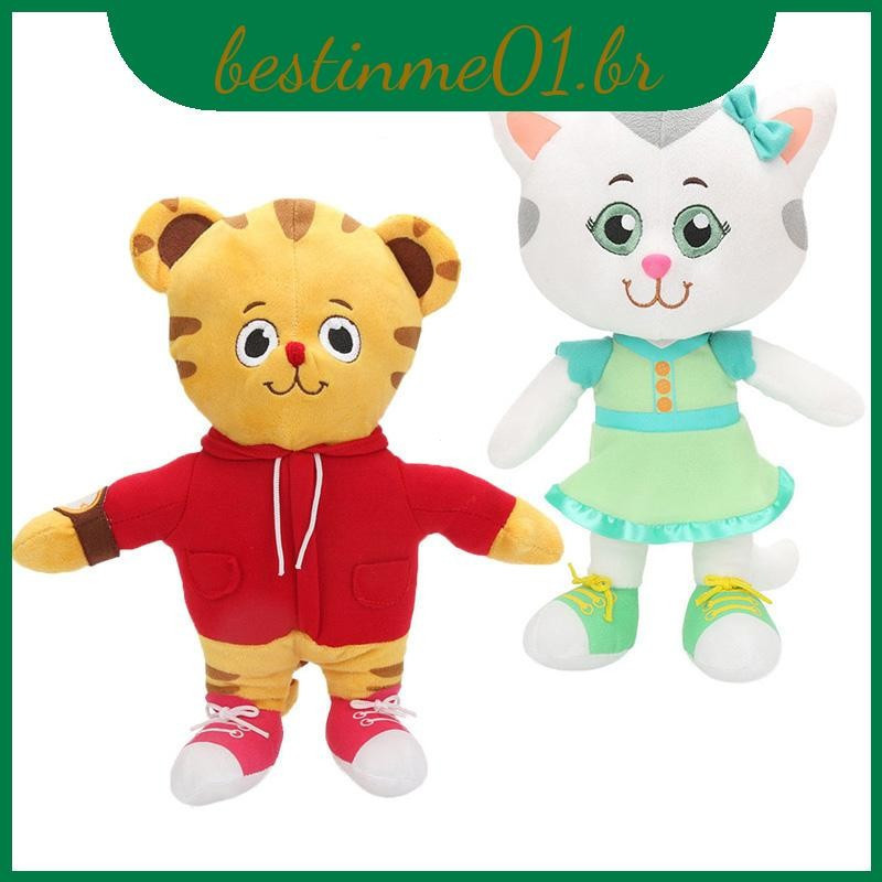 Adoráveis Brinquedos de Pelúcia do Tigre Daniel e da Gatinha Kitty, Perfeitos para Crianças PWB7