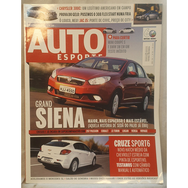 Revista Auto Esporte 563 - Grand Siena - Editora Globo