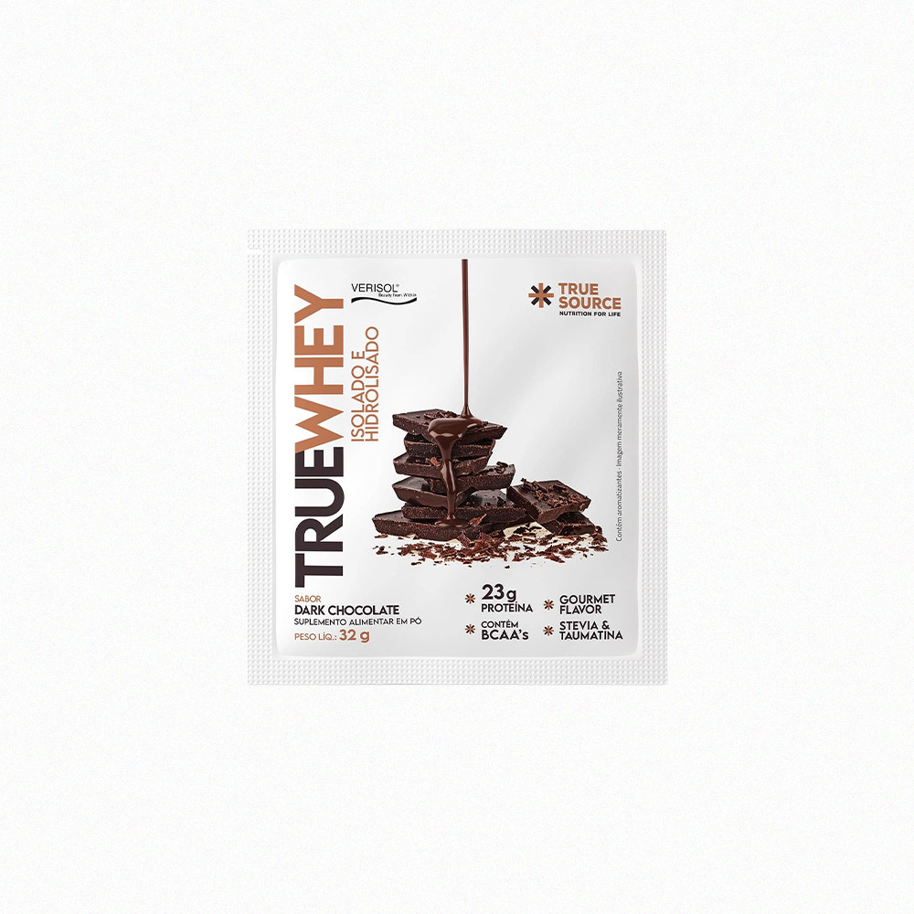 True Whey Protein True Source (sachê) Dark Chocolate em Oferta na Shopee