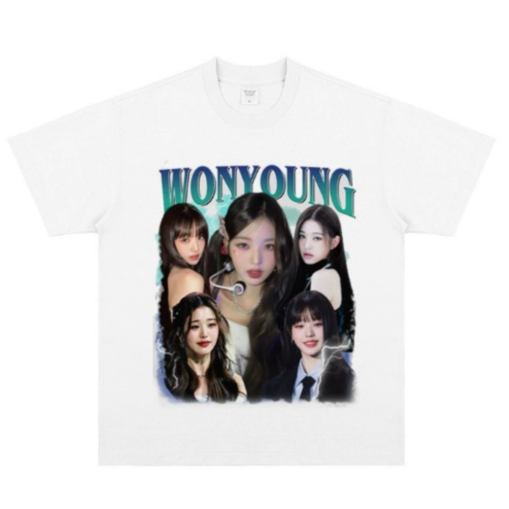 Camiseta De Algodão Estampada Da Integrante Do Grupo Feminino Zhang Yuanying, Camiseta Feminina Macia E Confortável