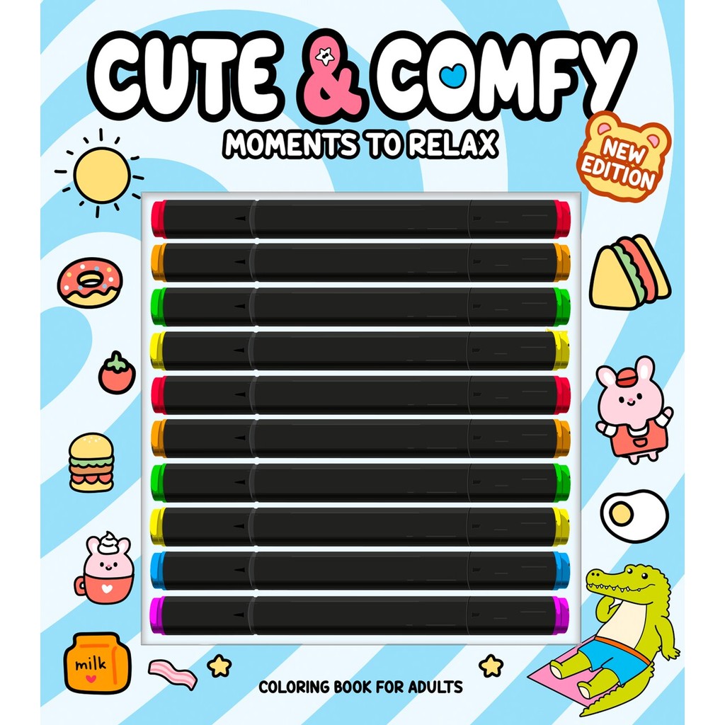 Cute & Comfy New Edition 02 - Livro de Colorir Adulto - Moments Relax