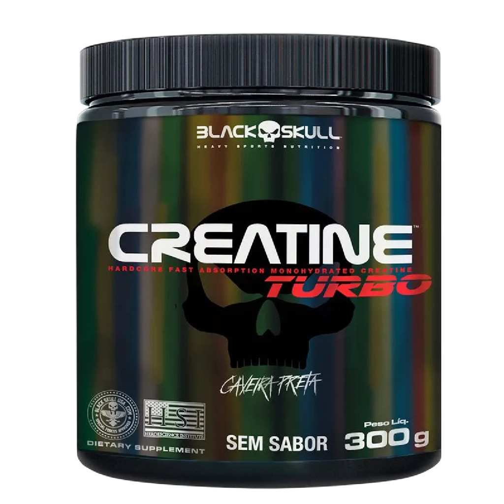 Creatina Monoidratada - Creatine Turbo 300g - Black Skull em Oferta na Shopee