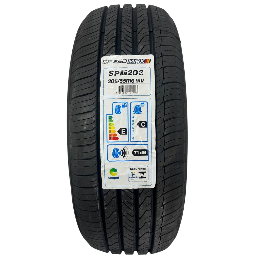 Pneu 205/55R16 91V SPM203 SPM Aro 16 Inmetro Cruze Corolla Civic Sentra Focus Fluence Elantra Golf Sedan