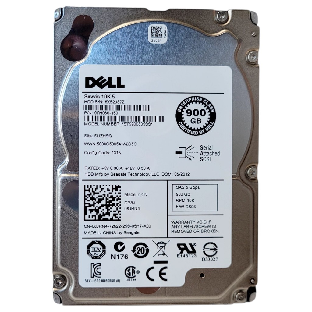 Disco Rígido Interno Hd Dell 900gb Sas 10k 2,5 08jrn4 Seagate St9900805ss
