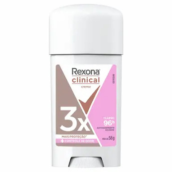 Desodorante Stick Creme Rexona Clinical Classic Feminino 96h em Oferta na Shopee