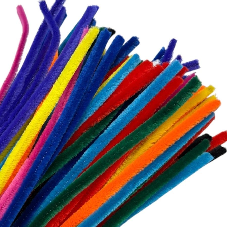 Haste de Chenille 30cm - Sortido Colorido - 100 unidades - Art Montagem - Rizzo em Oferta na Shopee