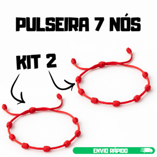 KIT 2 Pulseira 7 Nós Macramê Masculina Feminina Proteção Amuleto Contra Mal Olhado Envio 24 Horas em Oferta na Shopee