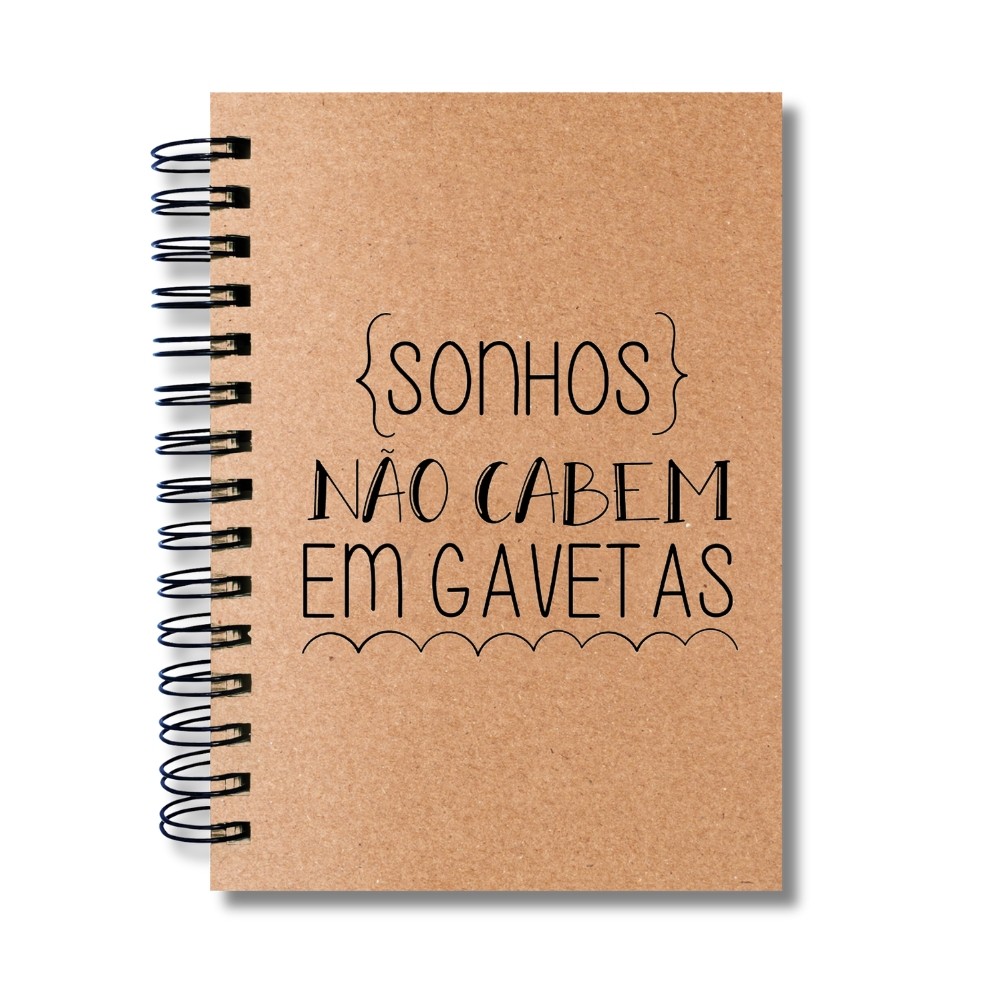 Caderno Sem Pautas Capa Dura 100 Fls 200 Pág A5 Sonhos em Oferta na Shopee