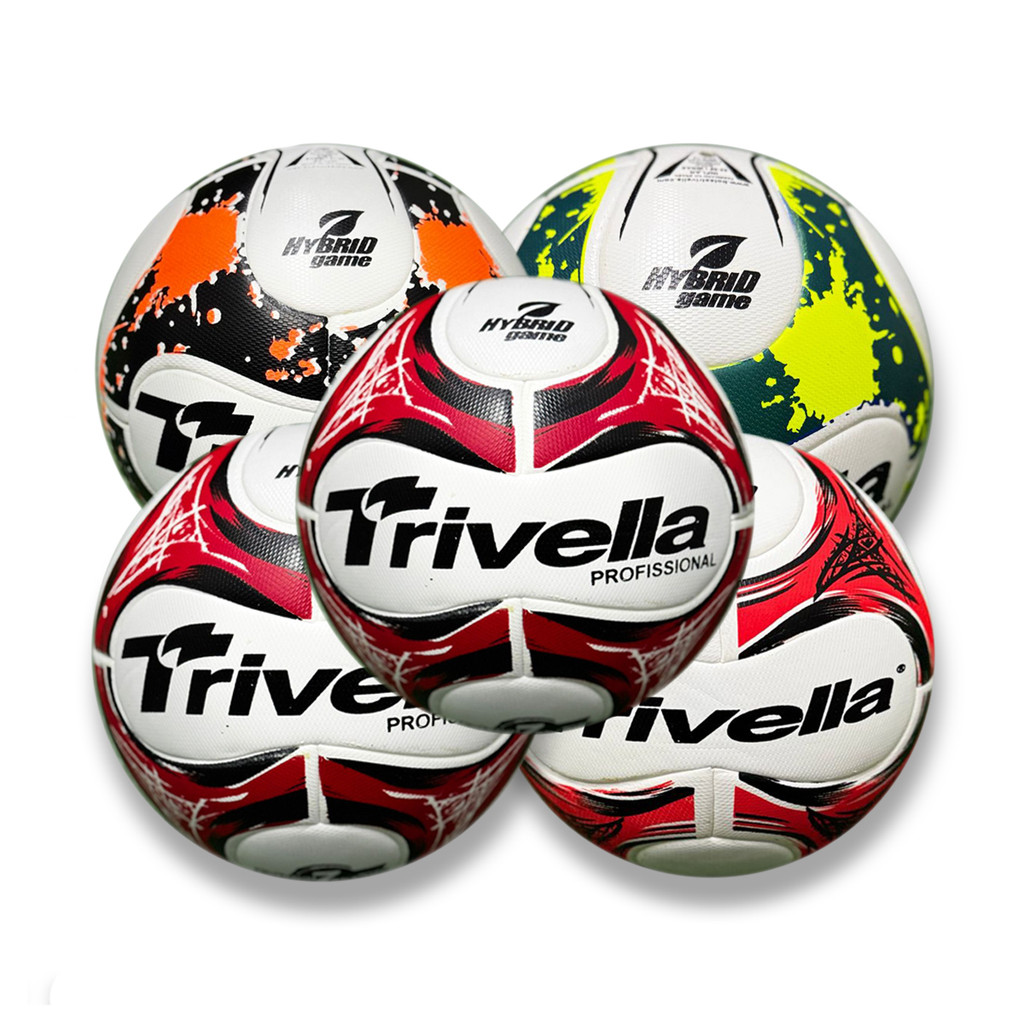 Kit 5 Bolas De Futebol Hybrida Trivella Campo Sortido Profissional
