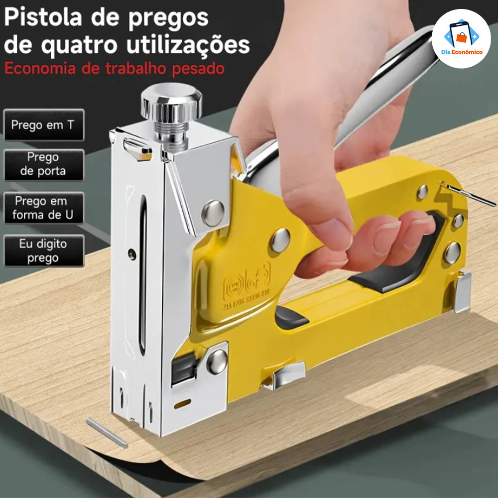 Grampeador Manual Profissional de Alta Pressão para Tapeceiro com 600 Grampos