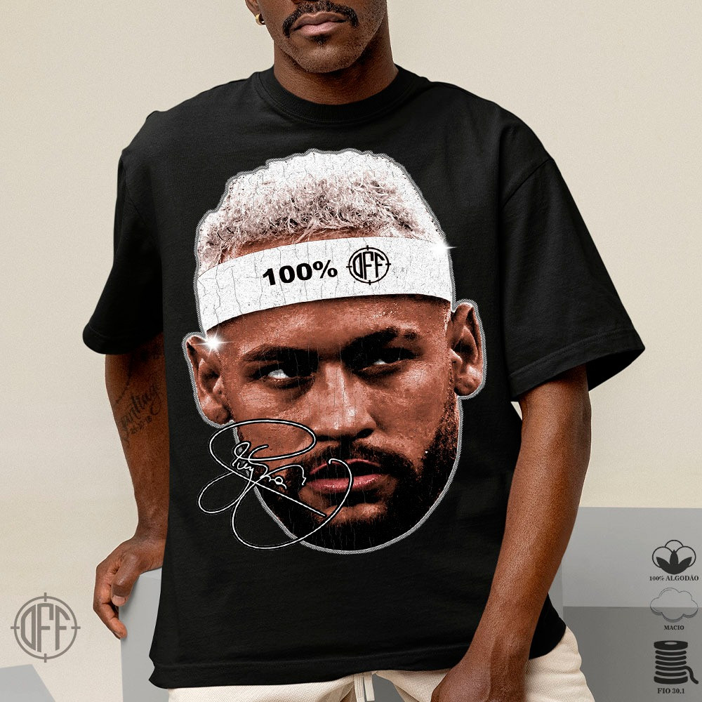 [Camiseta Premium em Algodão Puro]GXG Camiseta Basica e OVERSIZED jogador de futebol ny menino ney faixa estilosa Unisse