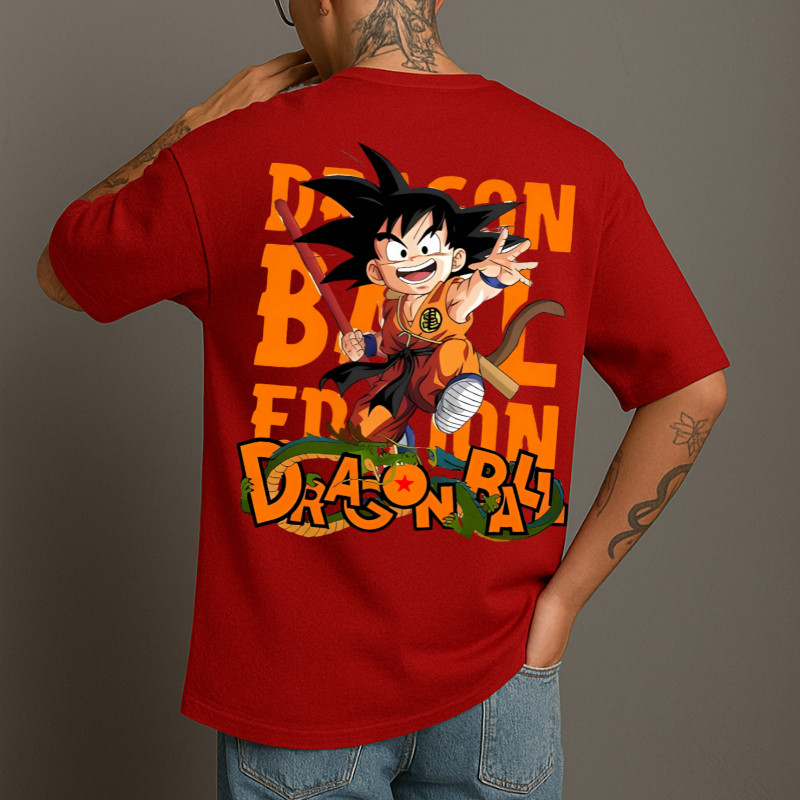 Camiseta Oversized Masculina Goku Anime Dragon Ball Z
