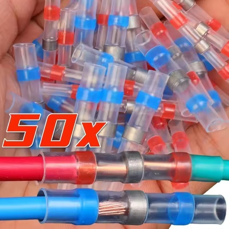 [Envio 24 Horas] Terminais De Fio Termorretrátil Sem Solda À Prova D'água E Isolados 1KV , Conectores De Liga De Estanho