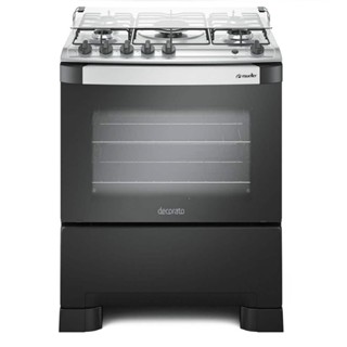 Fogão 5 Bocas Mueller Decorato Acendimento Automático, Preto Fosco em Oferta na Shopee