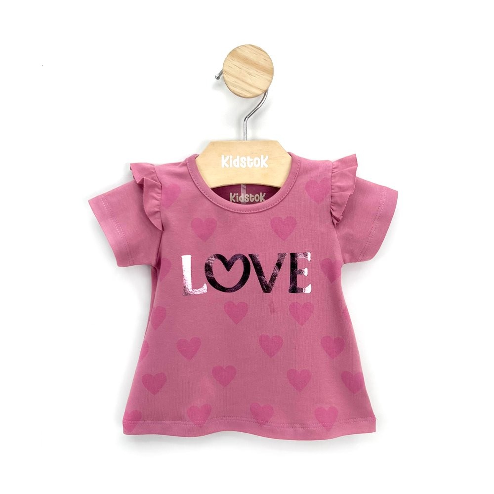 Blusa Menina Malha Love Metálico - Kidstok em Oferta na Shopee