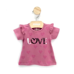 Blusa Menina Malha Love Metálico - Kidstok