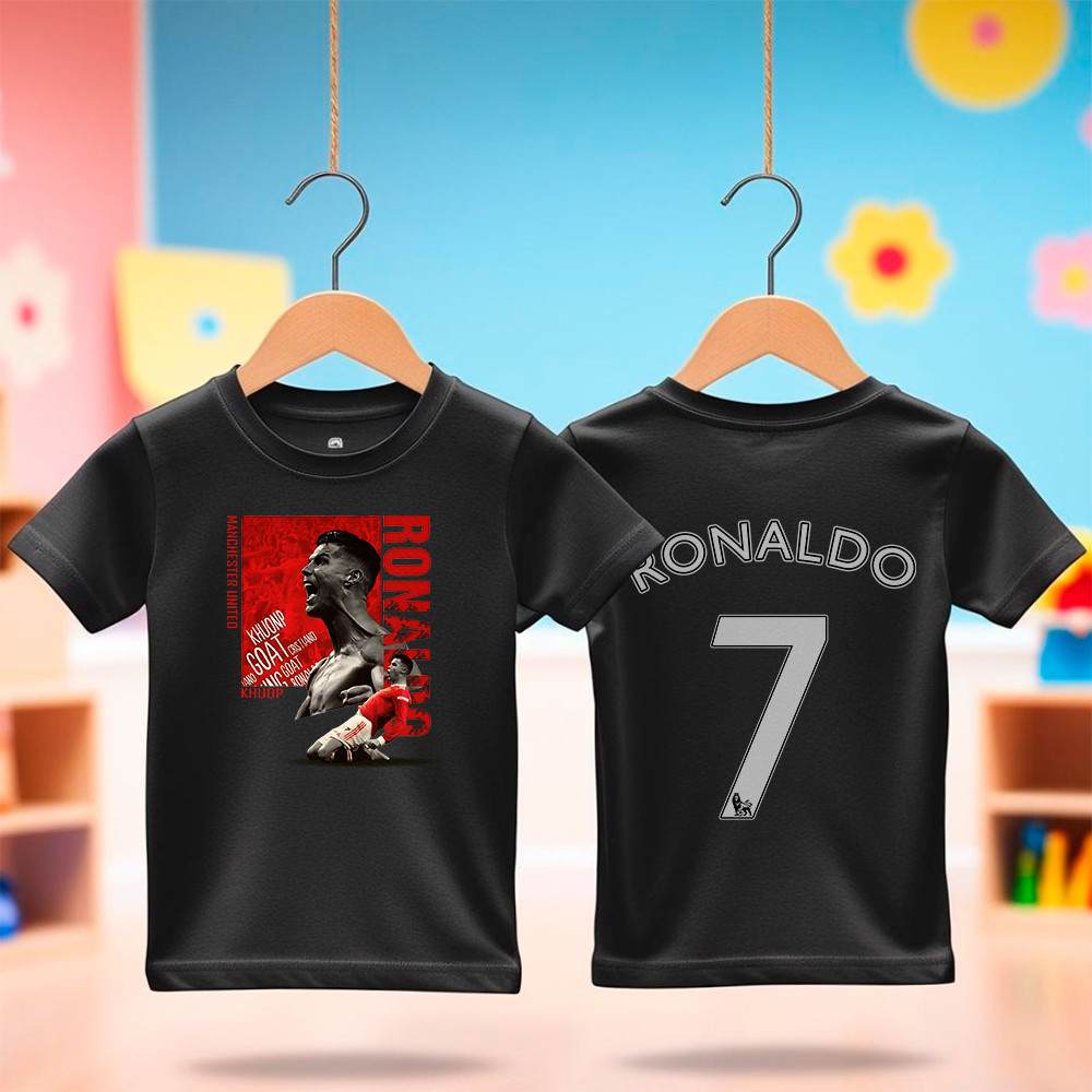 Camiseta Infantil Cristiano Ronaldo Cr7 Criança Futebol Camisa Blusa