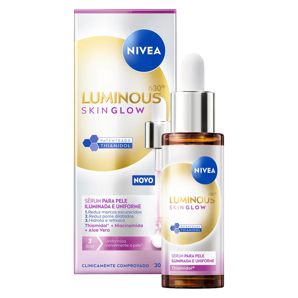 SÉRUM FACIAL LUMINOUS 630 SKIN GLOW NIVEA 30ML em Oferta na Shopee