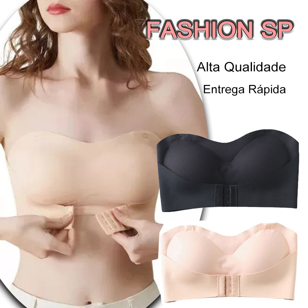 Sutiã Feminino Invisível Com Botão Frontal Confortável