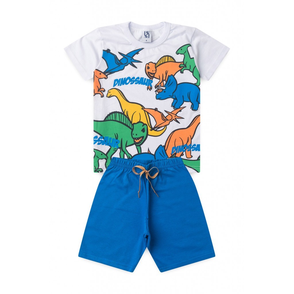 Conjunto Infantil Masculino Amizade De Dinos em Oferta na Shopee