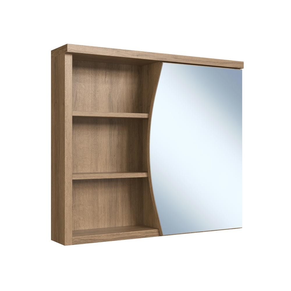 Armário Espelheira para Banheiro 1 Porta 2 Prateleiras Mel Laura ES9680 - Faema Móveis em Oferta na Shopee