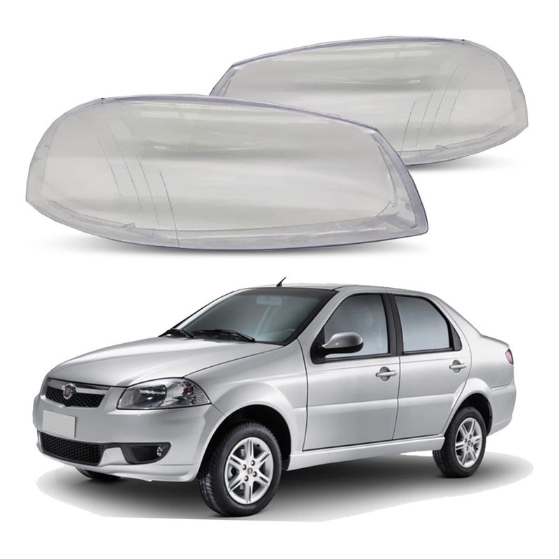 Par 2 Lente Do Farol Fiat Siena Rstiii 1.0 2007 A 2016 em Oferta na Shopee
