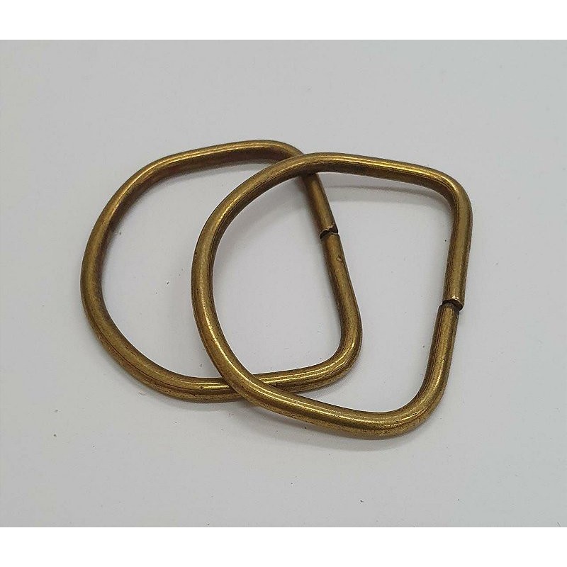 Meia Argola 40Mm Ouro Velho - 2 Unidades