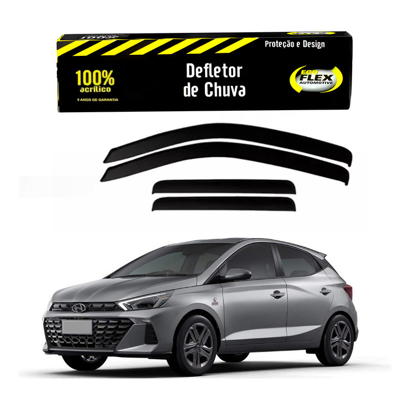Jogo Calha Defletor Chuva Hb20 Hatch 1.0 12v 2022 A 2024