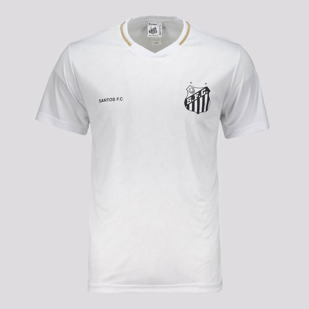 Camisa Santos Deslocar Branca em Oferta na Shopee