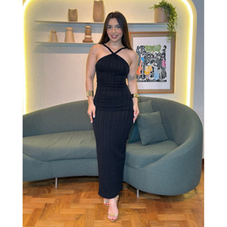 Vestido Ribaninha Premium Confortável 36 Ao 42 Com Fenda Talia em Oferta na Shopee