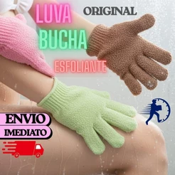 ESPONJA BUCHA DE NYLON ESFOLIANTE P/BANHO MOD. LUVA 18X12,5CM COLORS AFD02005 RIO DE OURO