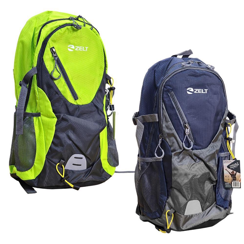 Mochila em Poliéster Impermeável 30 Litros com Suporte para Garrafas Camping Ciclismo Viagem ZELT