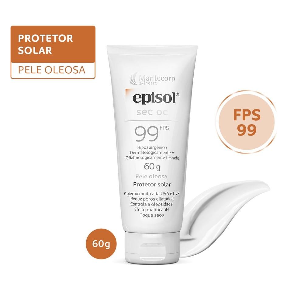 PROTETOR SOLAR EPISOL SEC OC FPS 99 BG 60G em Oferta na Shopee