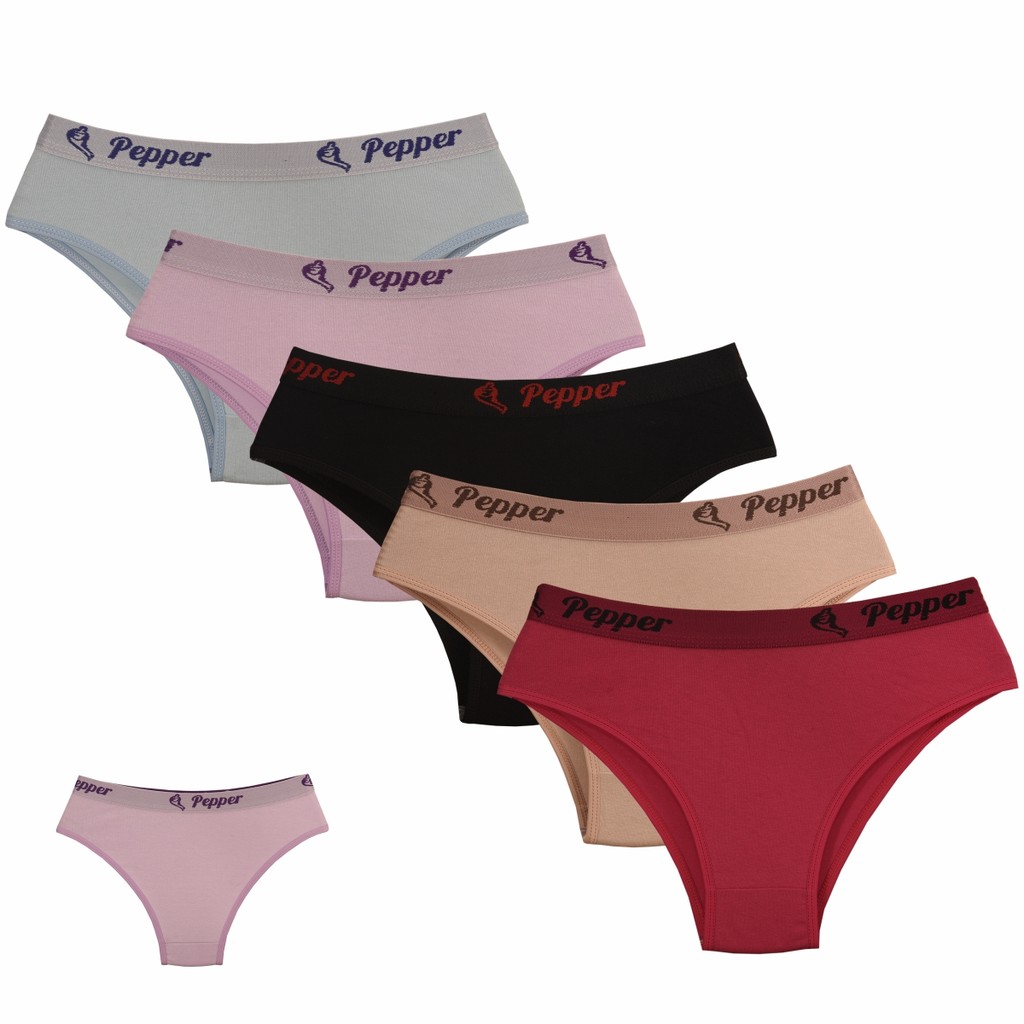 Kit 5 Calcinhas Lisas Juvenil Algodão em Oferta na Shopee