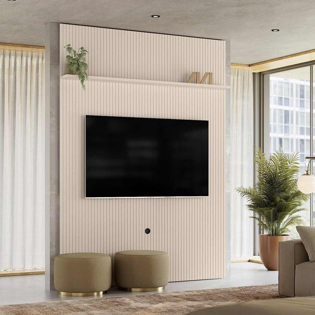 Painel para TV até 75 Polegadas 180cm New Interlagos Off White em Oferta na Shopee