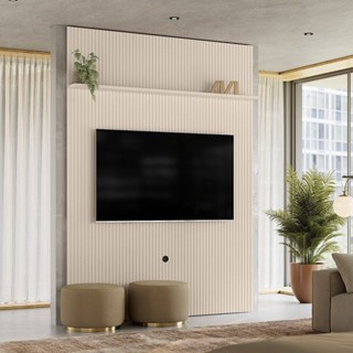 Painel para TV até 75 Polegadas 180cm New Interlagos Off White em Oferta na Shopee